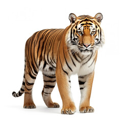 Fototapeta premium photo tiger on a white background сreated with Generative Ai