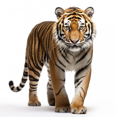 Obraz premium photo tiger on a white background сreated with Generative Ai