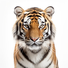 Fototapeta premium photo tiger on a white background сreated with Generative Ai
