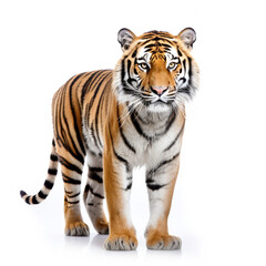Obraz premium photo tiger on a white background сreated with Generative Ai