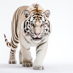 Fototapeta premium photo tiger on a white background сreated with Generative Ai