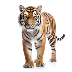 Naklejka premium photo tiger on a white background сreated with Generative Ai