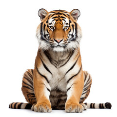 Obraz premium photo tiger on a white background сreated with Generative Ai