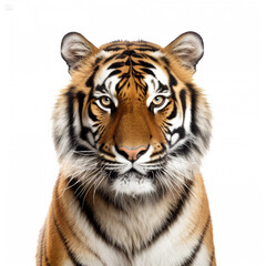 Obraz premium photo tiger on a white background сreated with Generative Ai