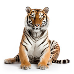 Obraz premium photo tiger on a white background сreated with Generative Ai