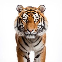 Fototapeta premium photo tiger on a white background сreated with Generative Ai