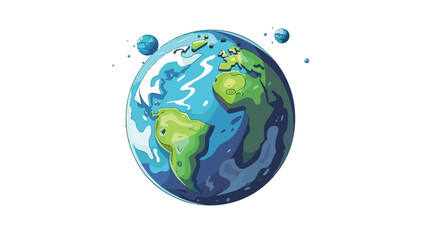 Planet concept represented by earth icon. isolated 