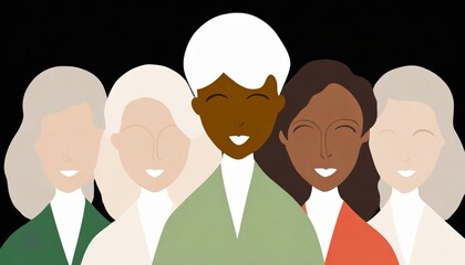 Generated image of women with different skin color