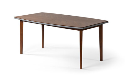 wooden table isolated on white background .dining table .