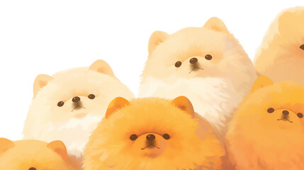 ポメラニアンのイラスト