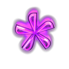 Glowing purple symbol