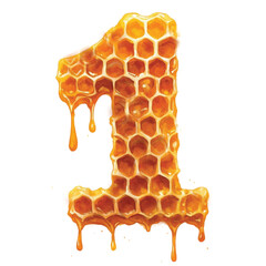 Watercolor Honeycomb Alphabet PNG Clipart