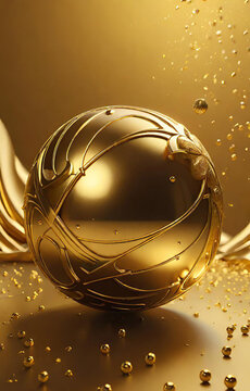 abstract golden ball
