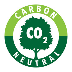 Carbon neutral sticker, label or sign for products