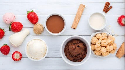 chocolate and nuts ice cream, ai generator