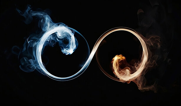Abstract smoke on a black background