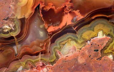 Natural agate pattern close up, multicolor abstract background