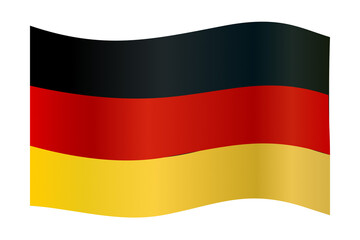 Germany flag wave background border frame clipart for decoration. Shiny flag of Germany illustration 300dpi. 