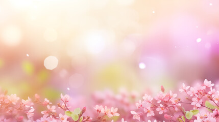 Kwiatowe różowe minimalistyczne tło bokeh na życzenia z okazji Dnia Kobiet, Dnia Matki, Dnia...