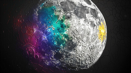 Multicolored Moon, illustration