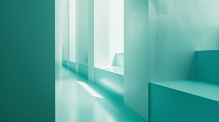 Soft Teal & Aqua Blur Abstract Background for Design Projects