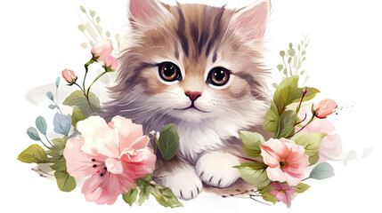 Cute Persian cat clipart.png