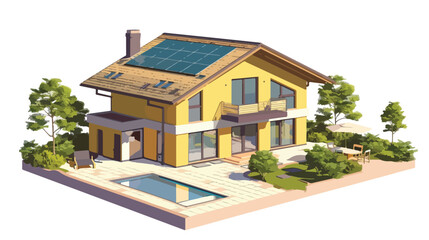 Smart house design vector illustration isolated on w