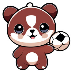 football mascot, vector illustration kawaii
