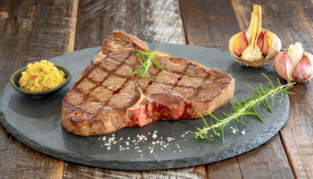 Chuletón de Buey, beef t-bone steak.