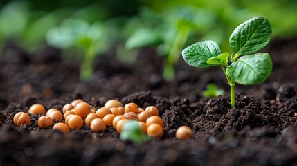 Sowing period  planting seedlings in gardening process, seasonal break and growth cycle