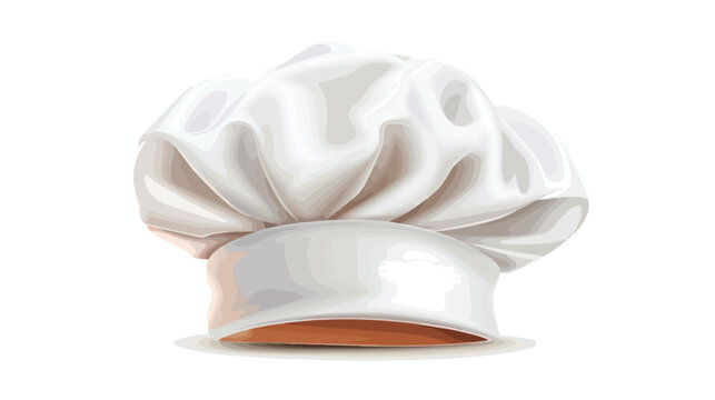White chef hat icon. Restaurant menu uniform and foo