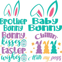 Happy Easter Bundle design, Christian Easter bunny Bundle, Retro Easter Cut Files Cricut, Good for Happy Easter tshirt design