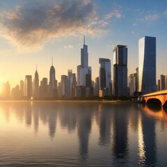 Obraz premium CityScape At sunset 