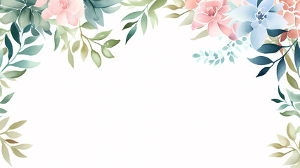 Hand painted light leaves decorative background