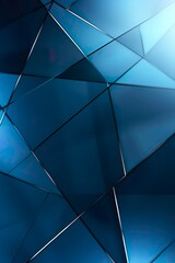 wallpaper; minimalistic background design; reflecting diagonals and futuristic triangular shapes of blue color
