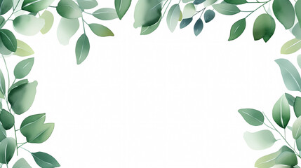 Naklejka premium Hand painted light leaves decorative background