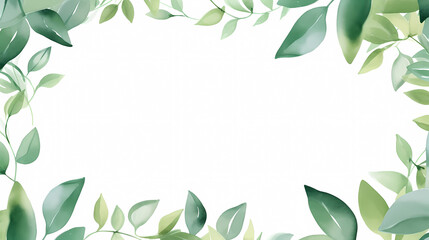 Naklejka premium Hand painted light leaves decorative background