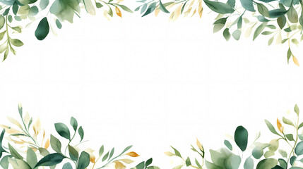 Hand painted light leaves decorative background