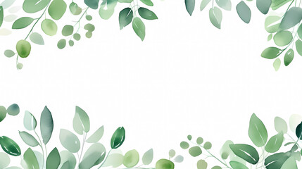 Obraz premium Hand painted light leaves decorative background