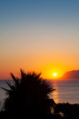 Panoramic picture. Sunrise on the paradise Mediterranean sea bay near Scopello - 746128032