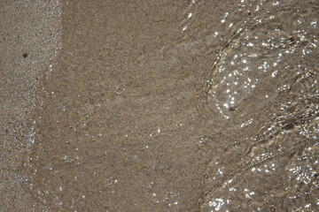 Wave hitting the beach