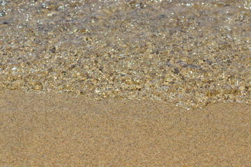 Wave hitting the beach