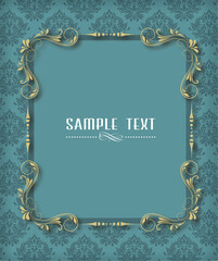 Golden Floral Luxury  Frame Background