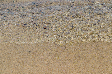 Wave hitting the beach