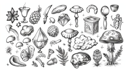 A vector illustration featuring hand-drawn elements in a sketch style