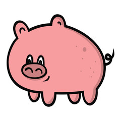 Colorful Pig cartoon vector
