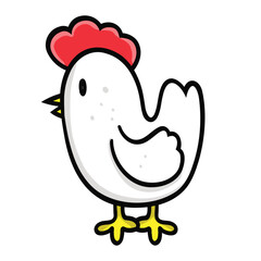 Colorful Chicken cartoon vector