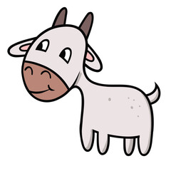 Colorful Goat cartoon vector