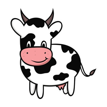 Colorful Cow cartoon vector