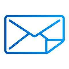 This is the Letter icon from the Finance icon collection with an Gradient Outline style